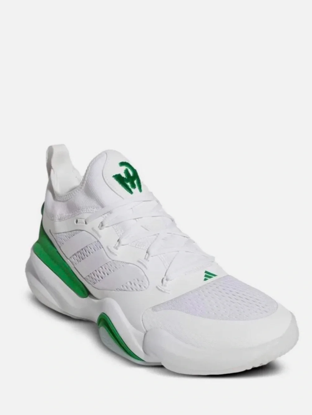 Men's White & Green Performance Sneakers